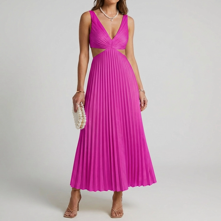 Vestido Sin Mangas con Espalda Descubierta Sophisticación Graciosa para Mujeres