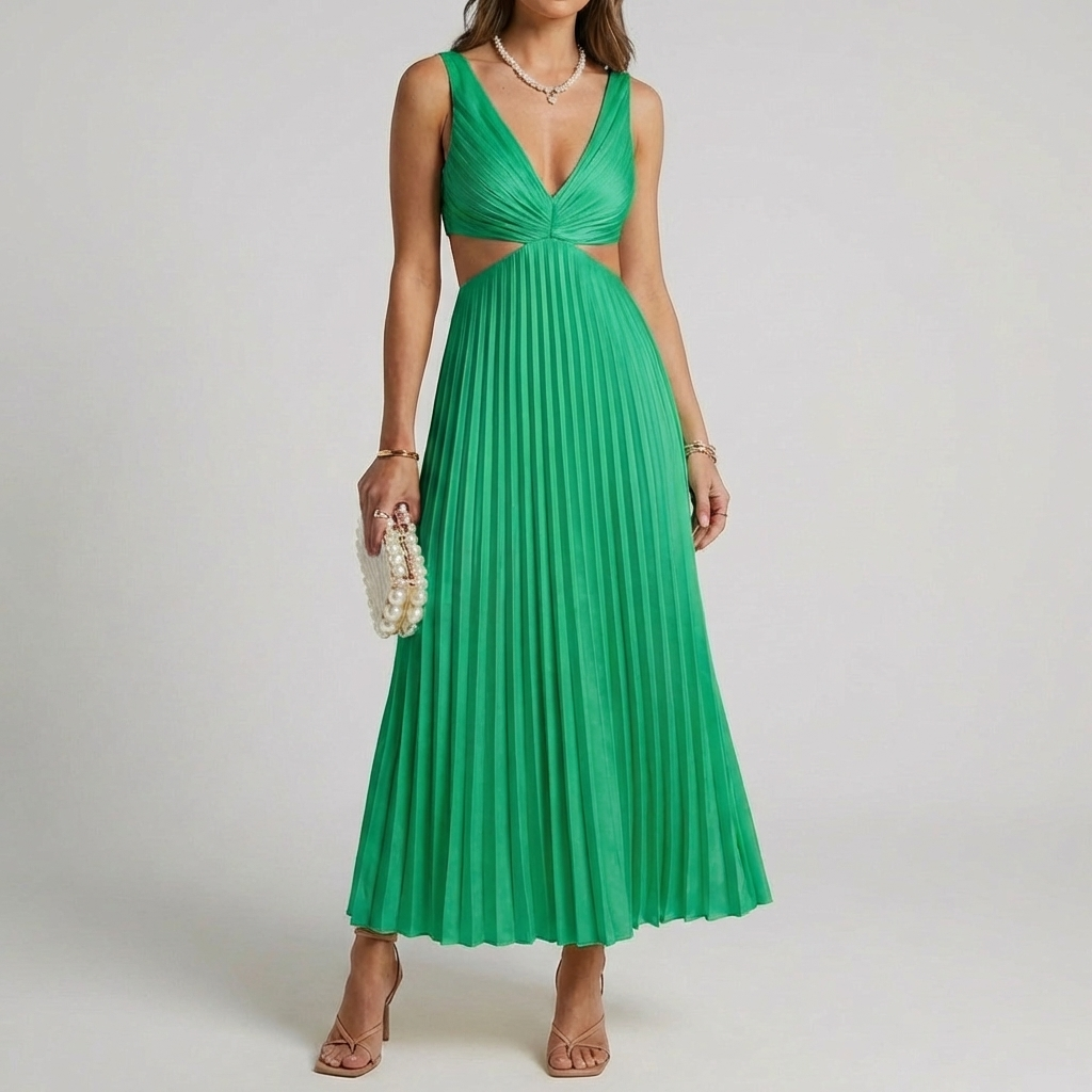 Vestido Sin Mangas con Espalda Descubierta Sophisticación Graciosa para Mujeres