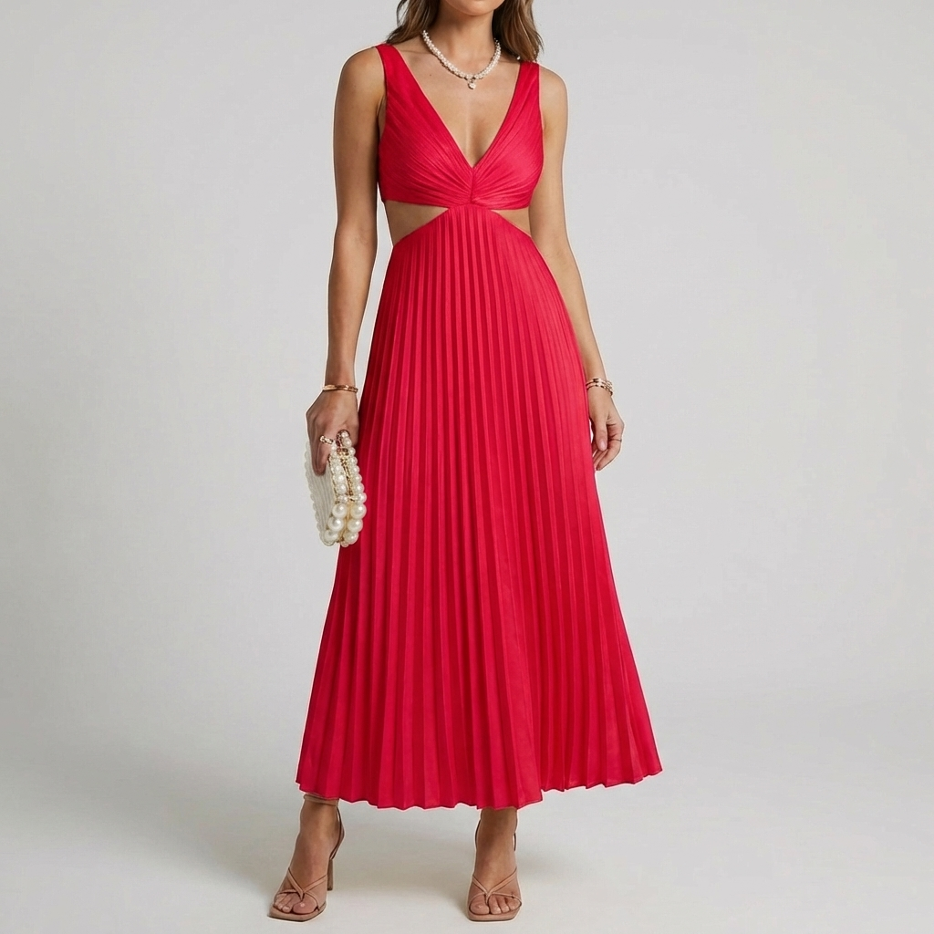Vestido Sin Mangas con Espalda Descubierta Sophisticación Graciosa para Mujeres
