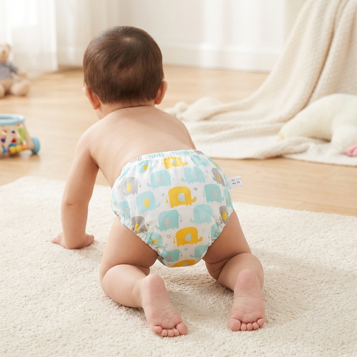 Pantalones de Entrenamiento para Bebés de Algodón Reutilizables de 6 Capas