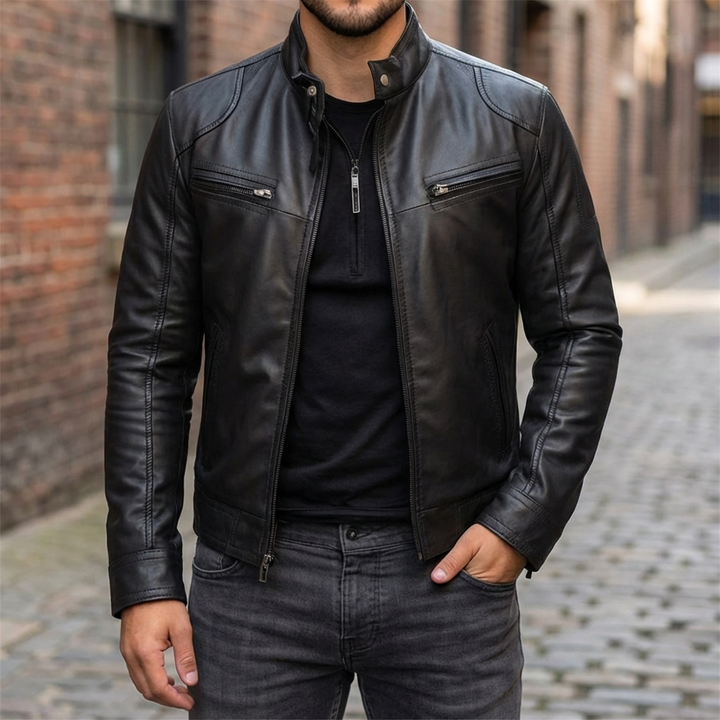 Chaqueta Motocicleta Retro Estilosa para Hombres