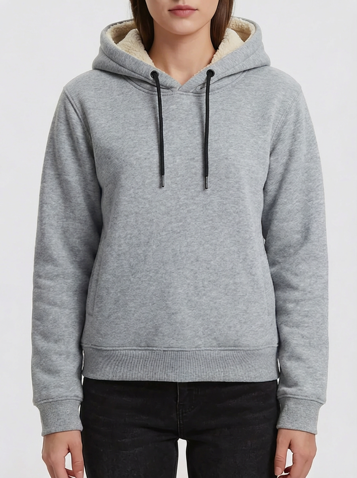 Sudadera con Capucha Forrada de Polar para Mujeres
