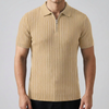 Camisa Polo para Hombre - Ajuste Musculoso con Cremallera