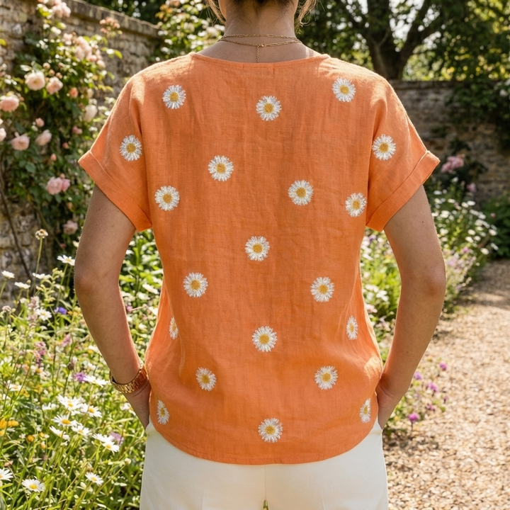 Blusa Casual con Cuello en V para Mujeres