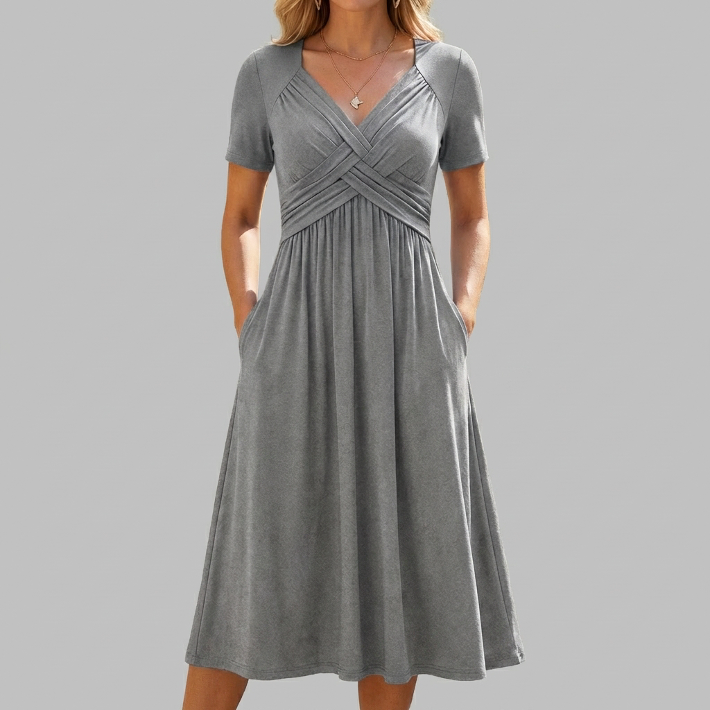 Vestido Corto Cruzado para Mujeres