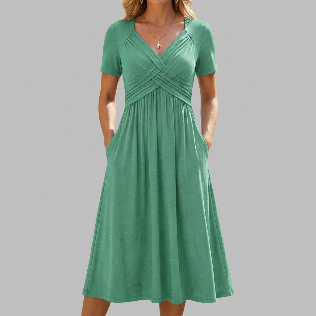 Vestido Corto Cruzado para Mujeres