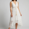 Vestido Lazo de Encaje Boho con Tassels