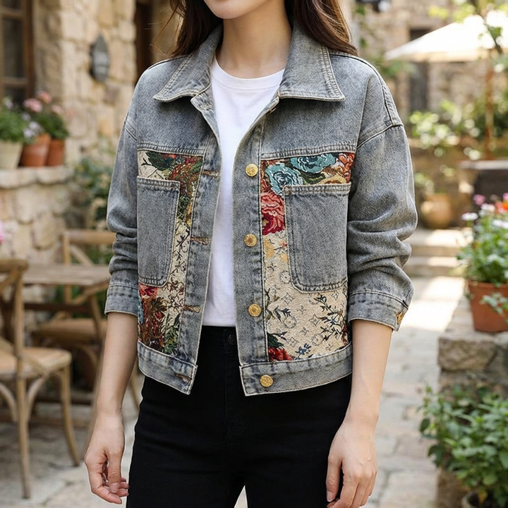 Chaqueta Denim Floral para Mujeres