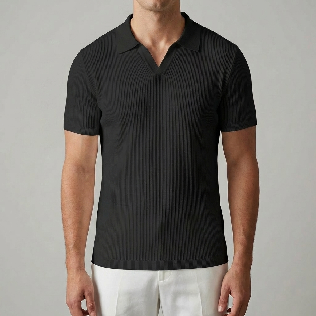 Camisa Polo Casual Sin Botones para Hombres