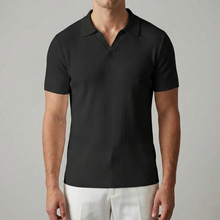 Camisa Polo Casual Sin Botones para Hombres