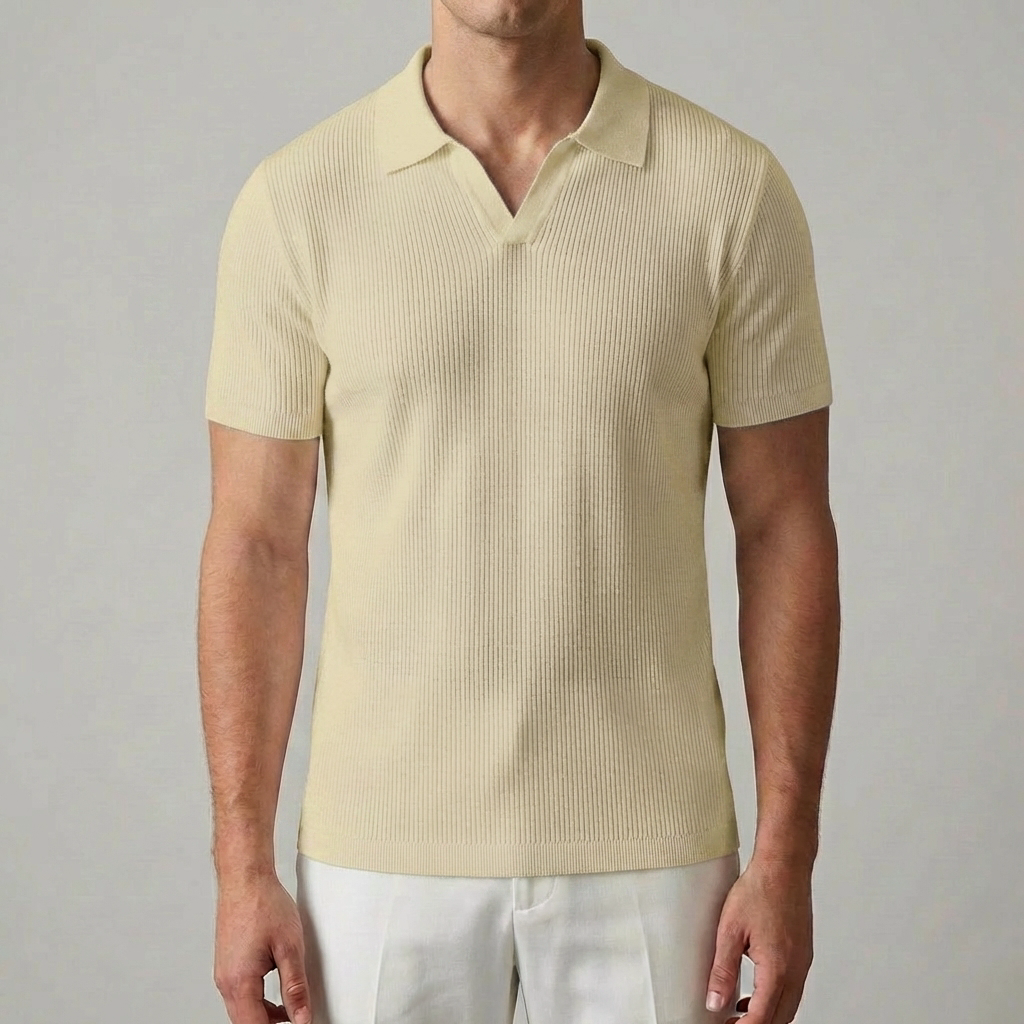 Camisa Polo Casual Sin Botones para Hombres
