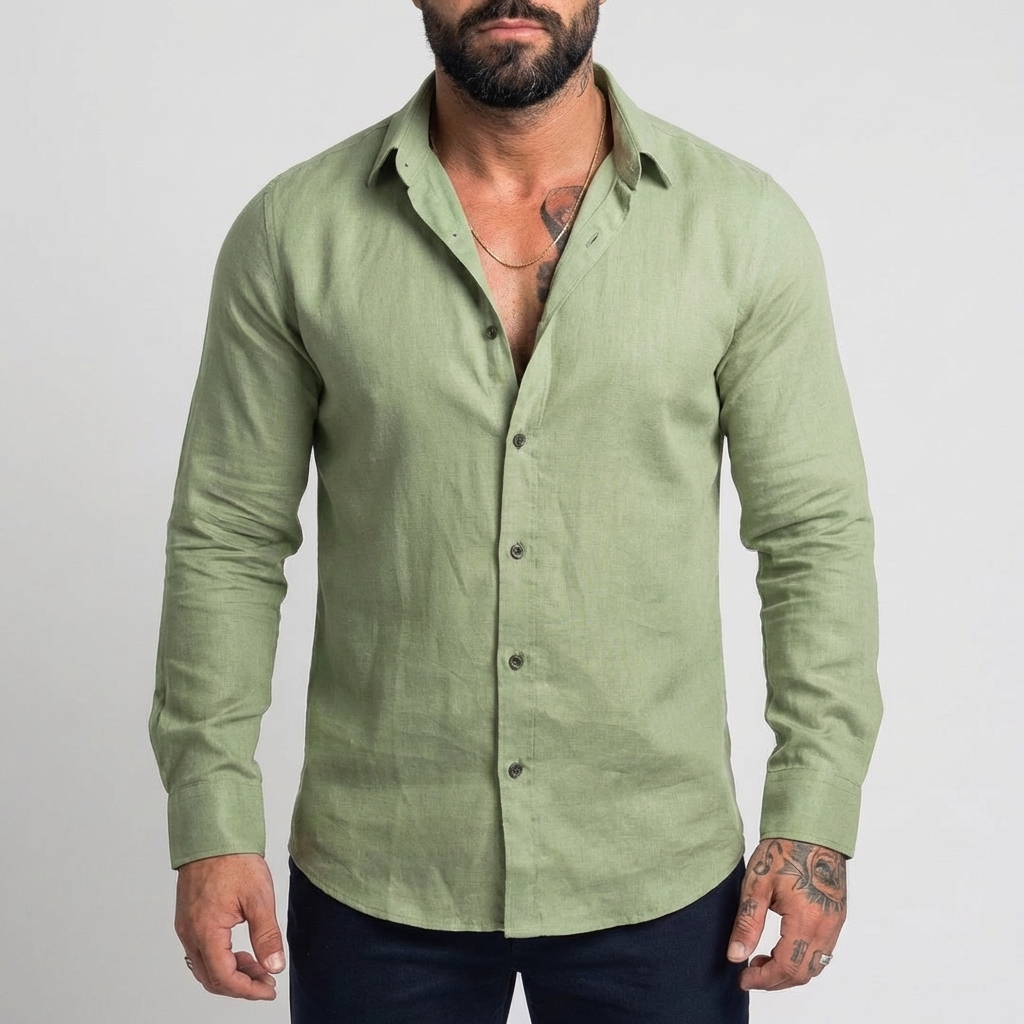Camisas Casuales de Mangas Largas para Hombres