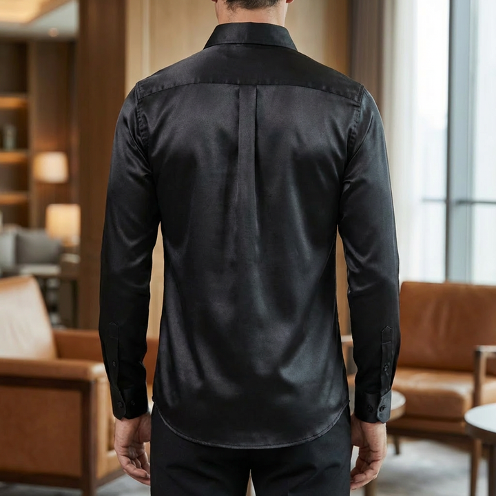 Camisas de Manga Larga Brillantes para Negocios para Hombres