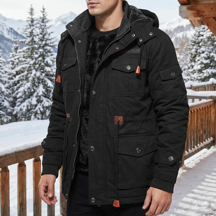 Chaqueta Utilitaria Forrada de Forro Polar para Hombres