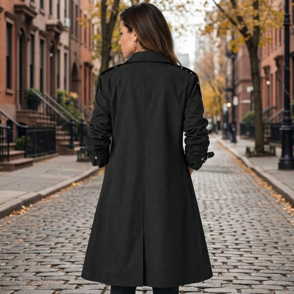 Abrigo Trench para Mujeres con Capucha