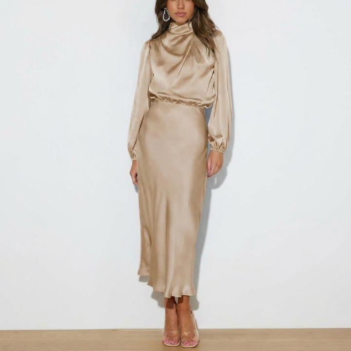 Vestido de Noche de Satén Elegante para Mujeres