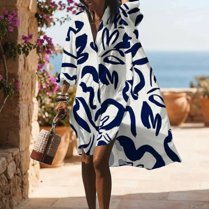 Vestido de Verano Mujer Talla Grande con Estampado Boho