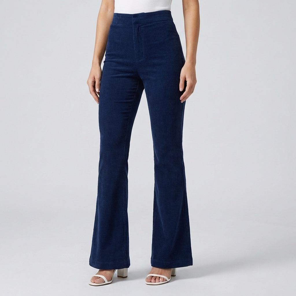 Pantalones de Pana Anchos a la Moda para Mujeres