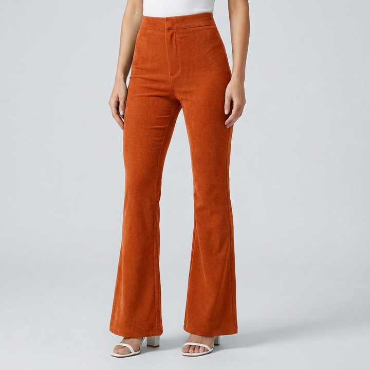 Pantalones de Pana Anchos a la Moda para Mujeres