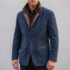 Chaqueta de Cuello Contrastante Retro para Hombres