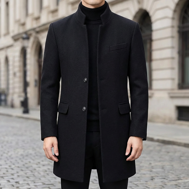 Abrigo Formal Largo para Hombres con Elegancia Atemporal