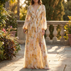 Vestido Midi Prom de Seda y Lino Elegante para Mujeres