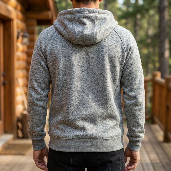Chaqueta de Sudadera con Capucha de Forro Polar Casual para Hombres