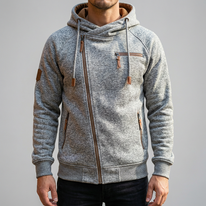 Chaqueta de Sudadera con Capucha de Forro Polar Casual para Hombres