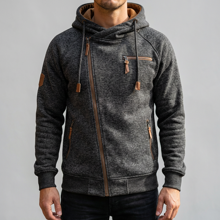 Chaqueta de Sudadera con Capucha de Forro Polar Casual para Hombres