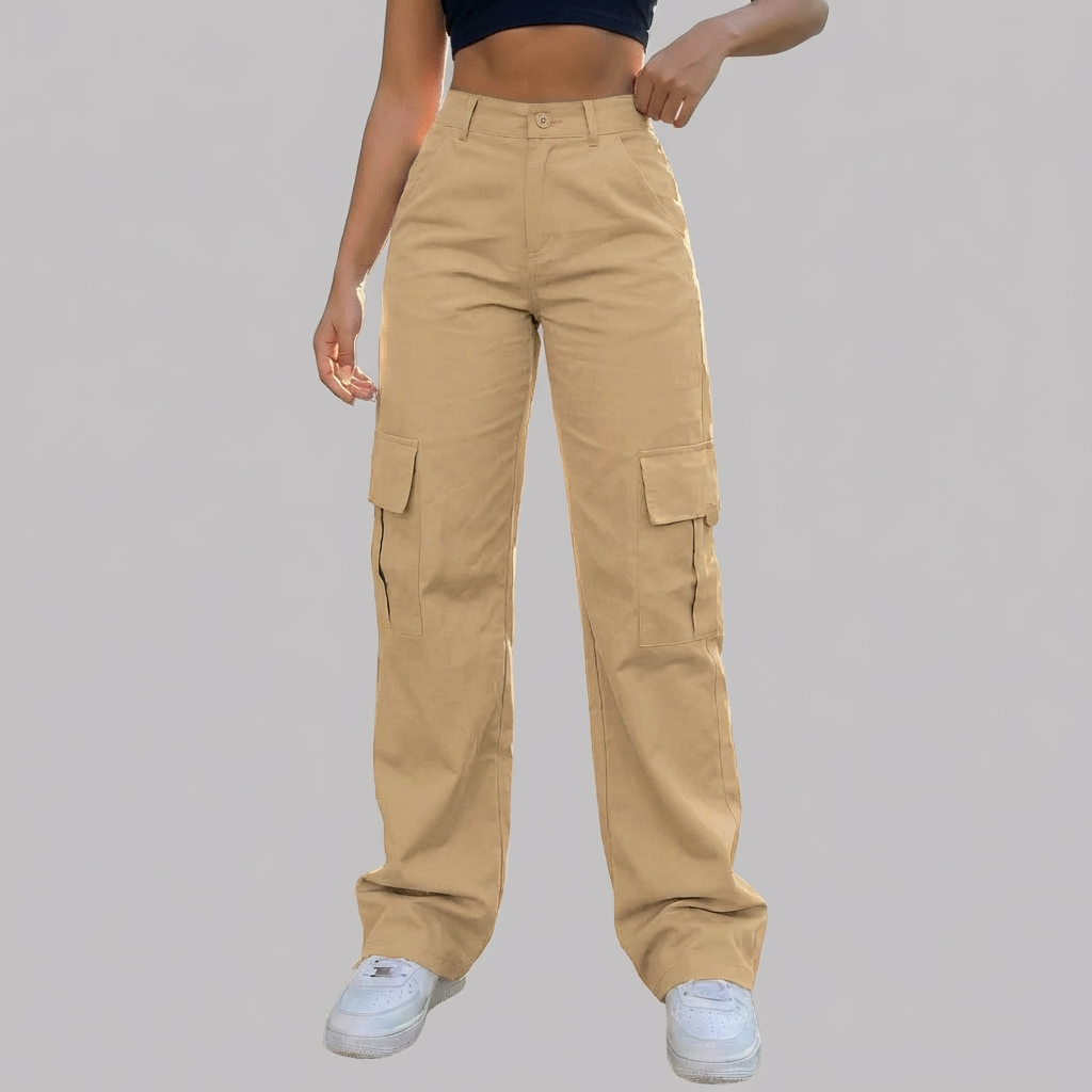 Pantalones Cargo de Mujer de Alta Cintura