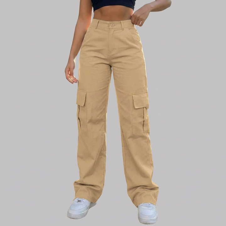 Pantalones Cargo de Mujer de Alta Cintura