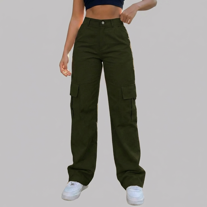 Pantalones Cargo de Mujer de Alta Cintura