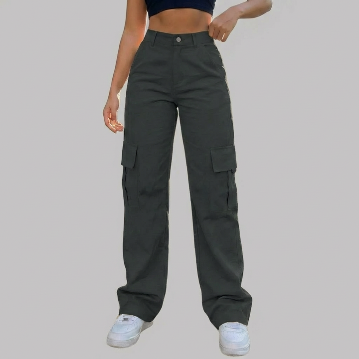 Pantalones Cargo de Mujer de Alta Cintura