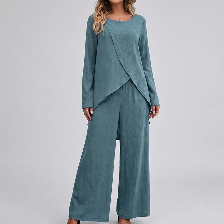Conjunto de Pantalón Dos Piezas Elegante para Mujeres