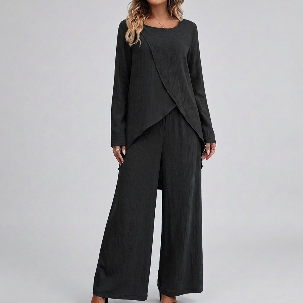 Conjunto de Pantalón Dos Piezas Elegante para Mujeres