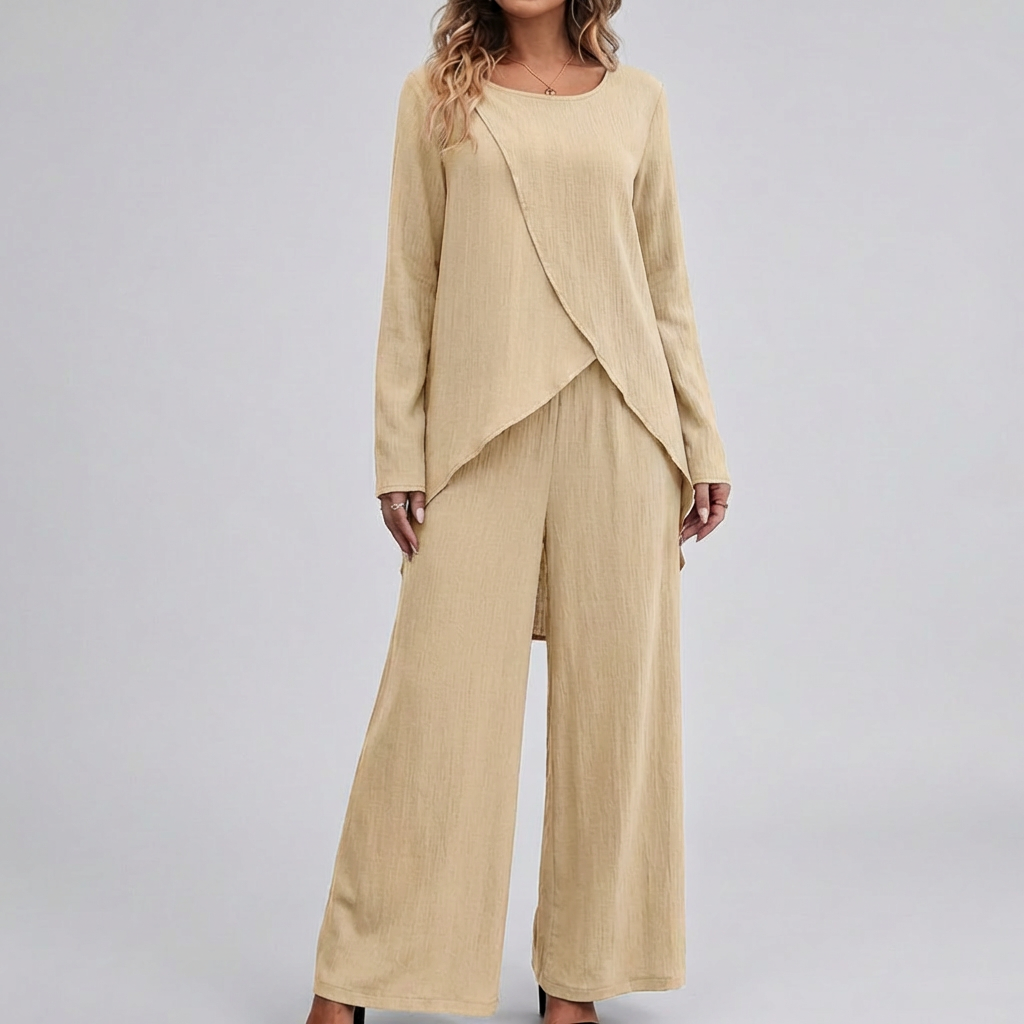 Conjunto de Pantalón Dos Piezas Elegante para Mujeres