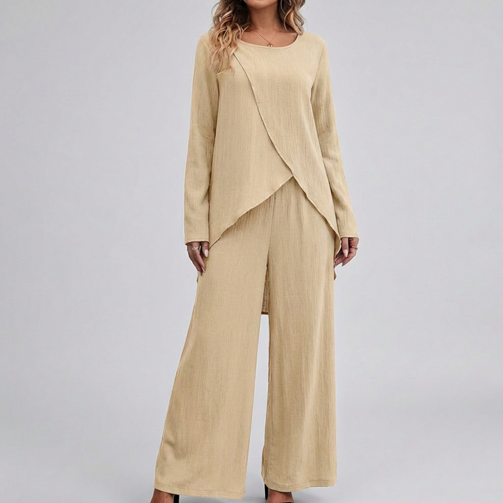 Conjunto de Pantalón Dos Piezas Elegante para Mujeres