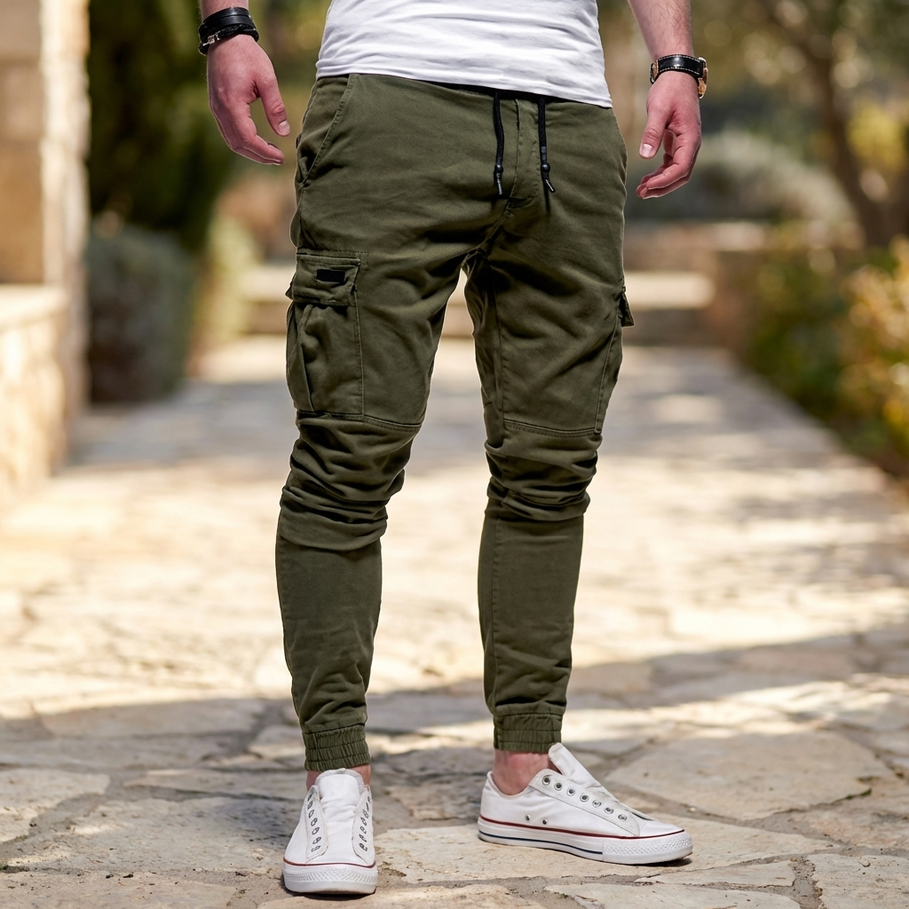 Pantalones Cargo con Bolsillos con Solapa para Hombres