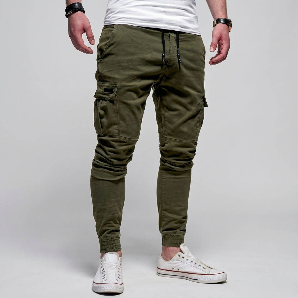 Pantalones Cargo con Bolsillos con Solapa para Hombres