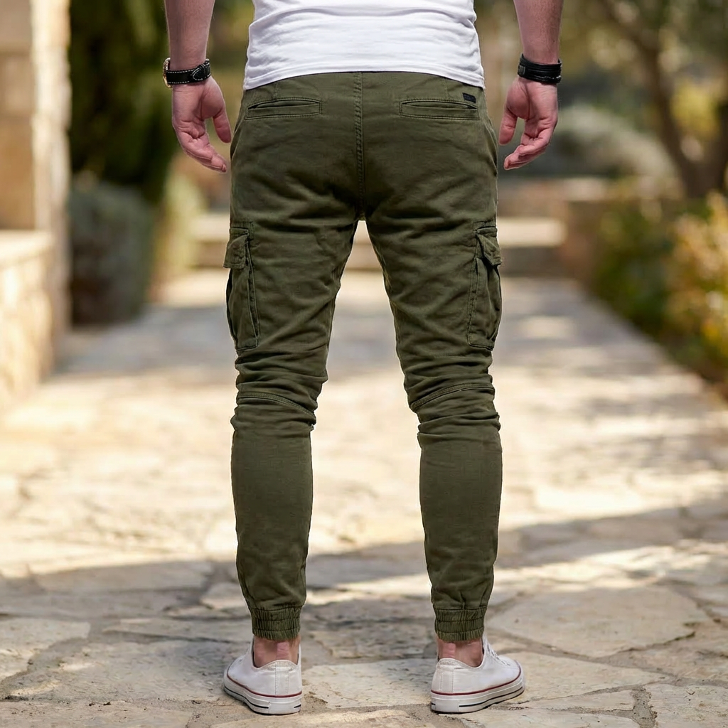 Pantalones Cargo con Bolsillos con Solapa para Hombres