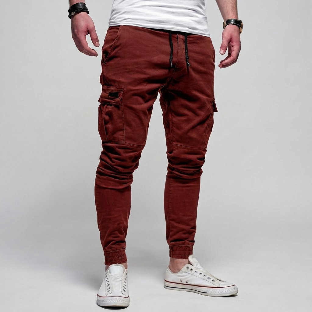 Pantalones Cargo con Bolsillos con Solapa para Hombres