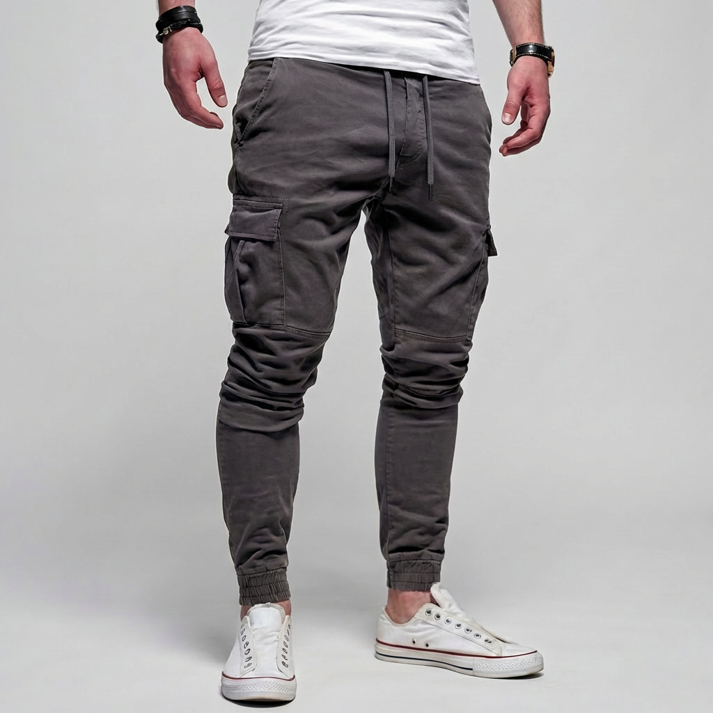 Pantalones Cargo con Bolsillos con Solapa para Hombres