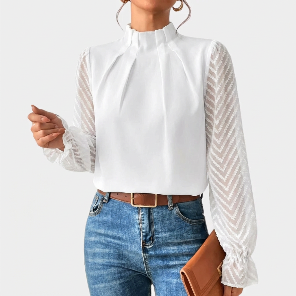 Blusa Elegante de Manga Larga para Mujeres