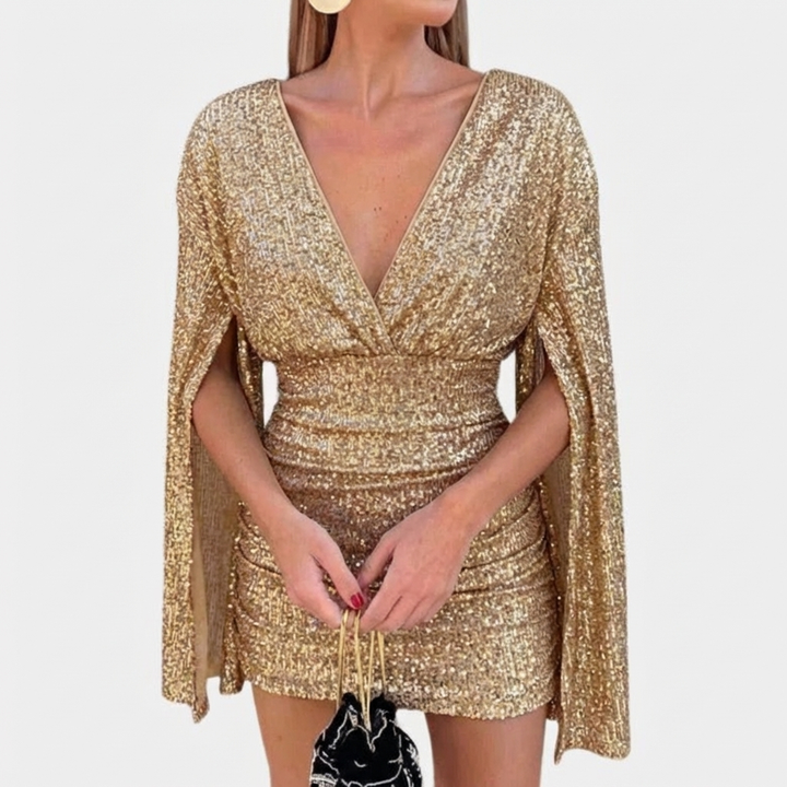 Vestido Glamour con Detalles Brillantes