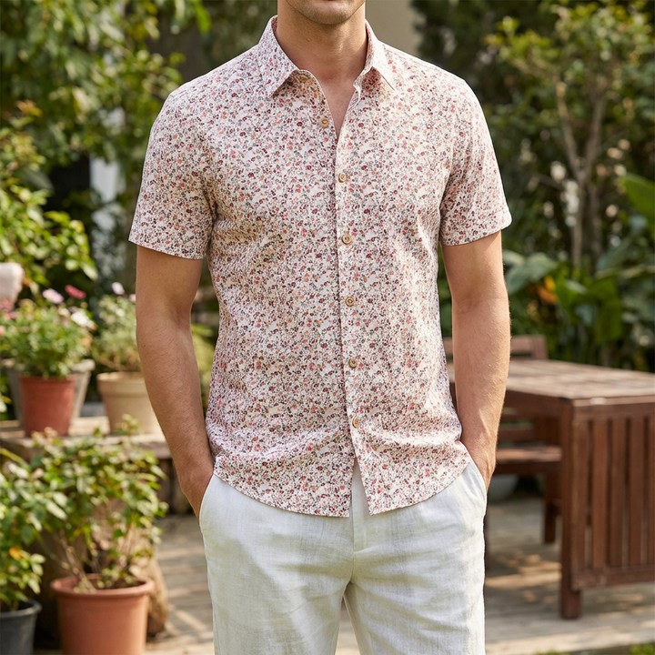 Camisa Polo Floral Moderna para Hombres