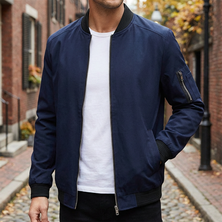 Chaqueta Ligera con Cremallera para Hombres