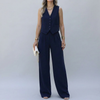 Conjunto de Blazer Sin Mangas Elegante para Mujeres