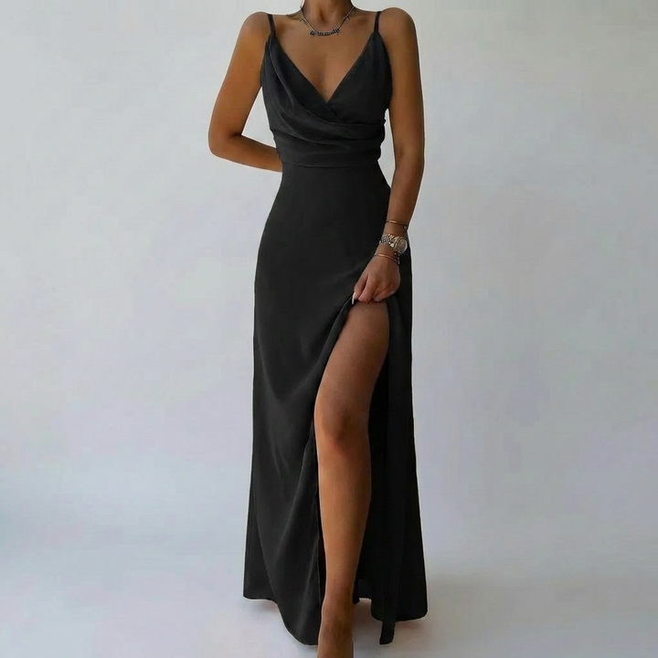 Vestido Maxi de Verano con Imagen Tropical para Mujeres