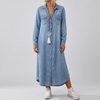 Vestido de Denim de Manga Larga para Mujeres