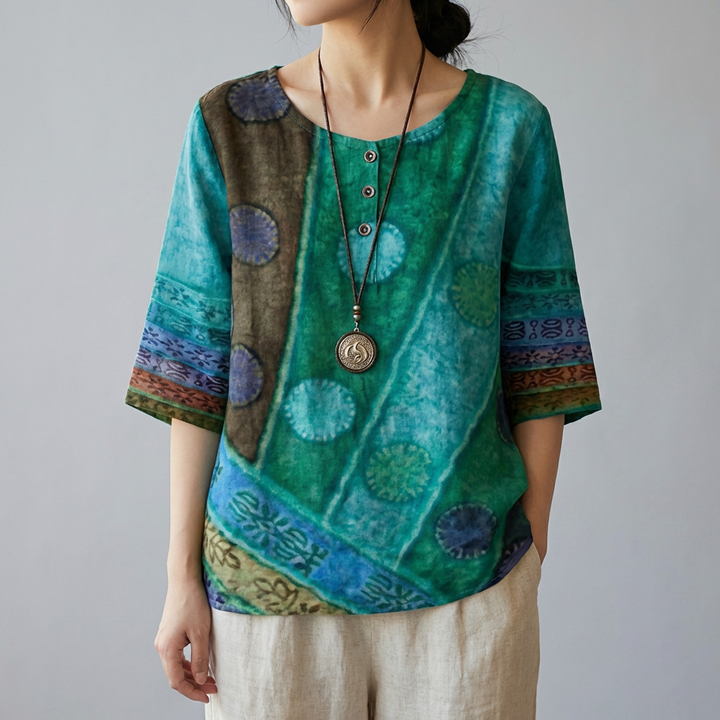 Top Elegante de Cuello Redondo para Mujeres